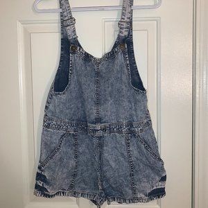 Denim Overall Shorts